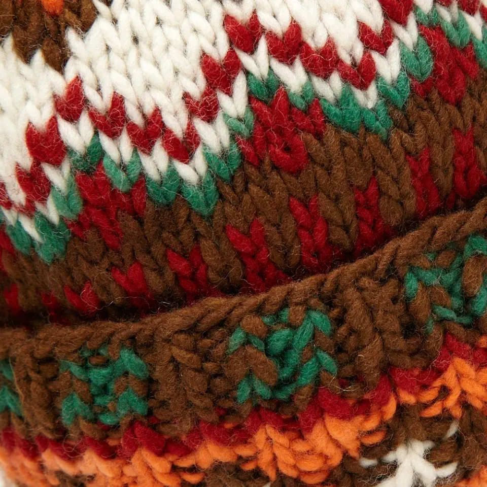 Double Cuff Fair Isle Beanie