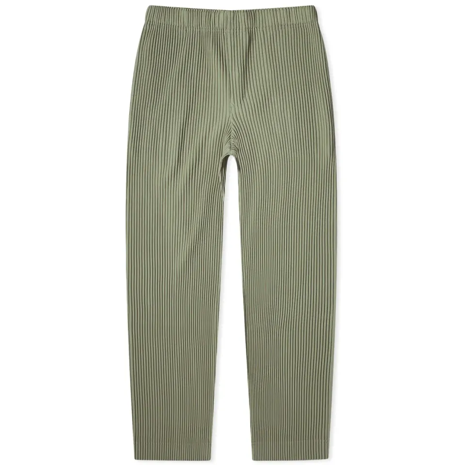 Pleated Straight Leg Trousers
