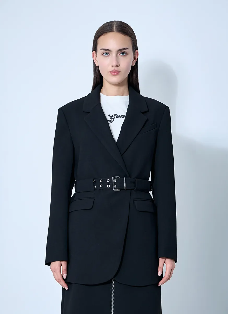 Bonded Crepe Blazer