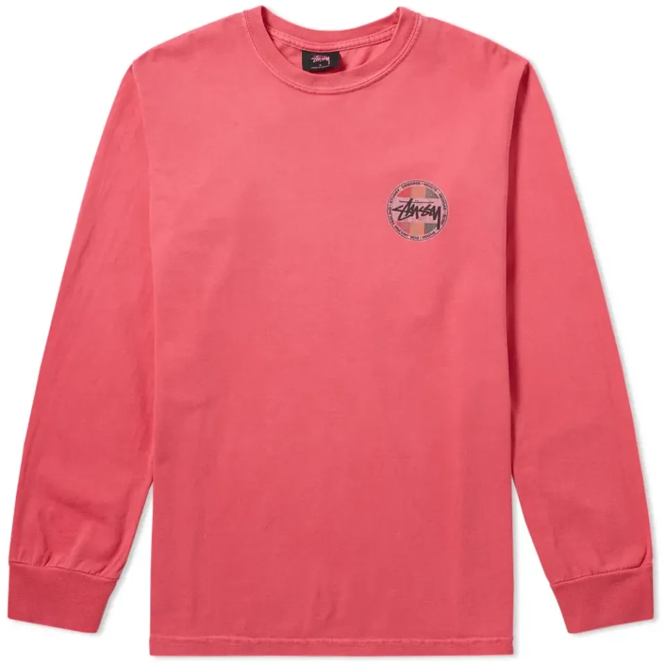 Long Sleeve Vintage Dot Pigment Dyed Tee