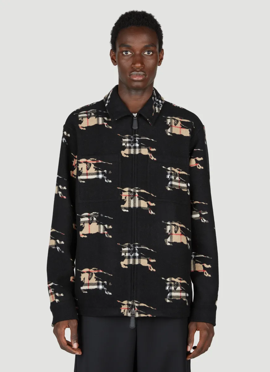 Check EKD Zip Up Overshirt