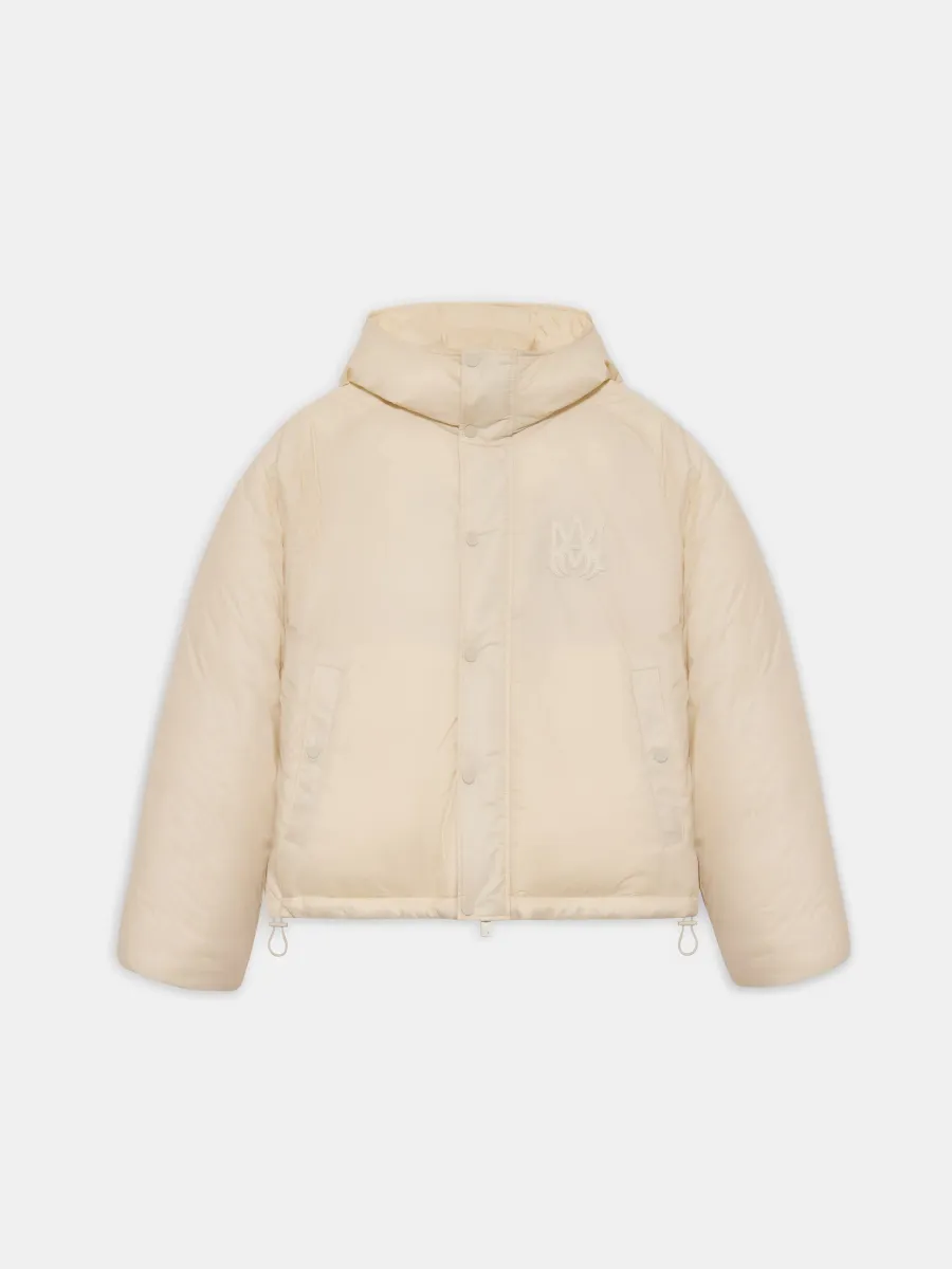 HOODED DOWN JACKET - Alabaster