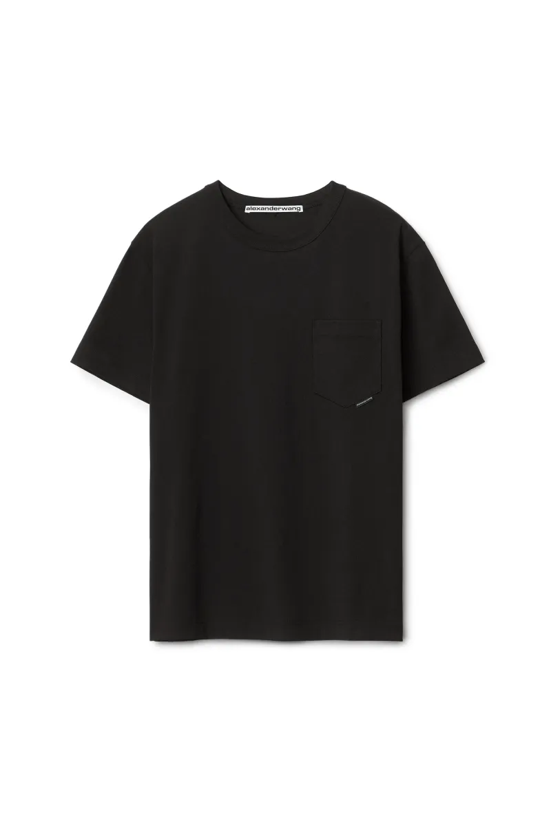 UNISEX POCKET TEE IN HIGH TWIST JERSEY