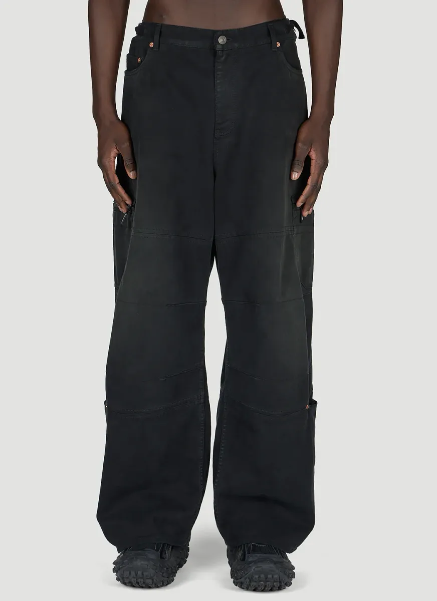 Denim Cargo Pants