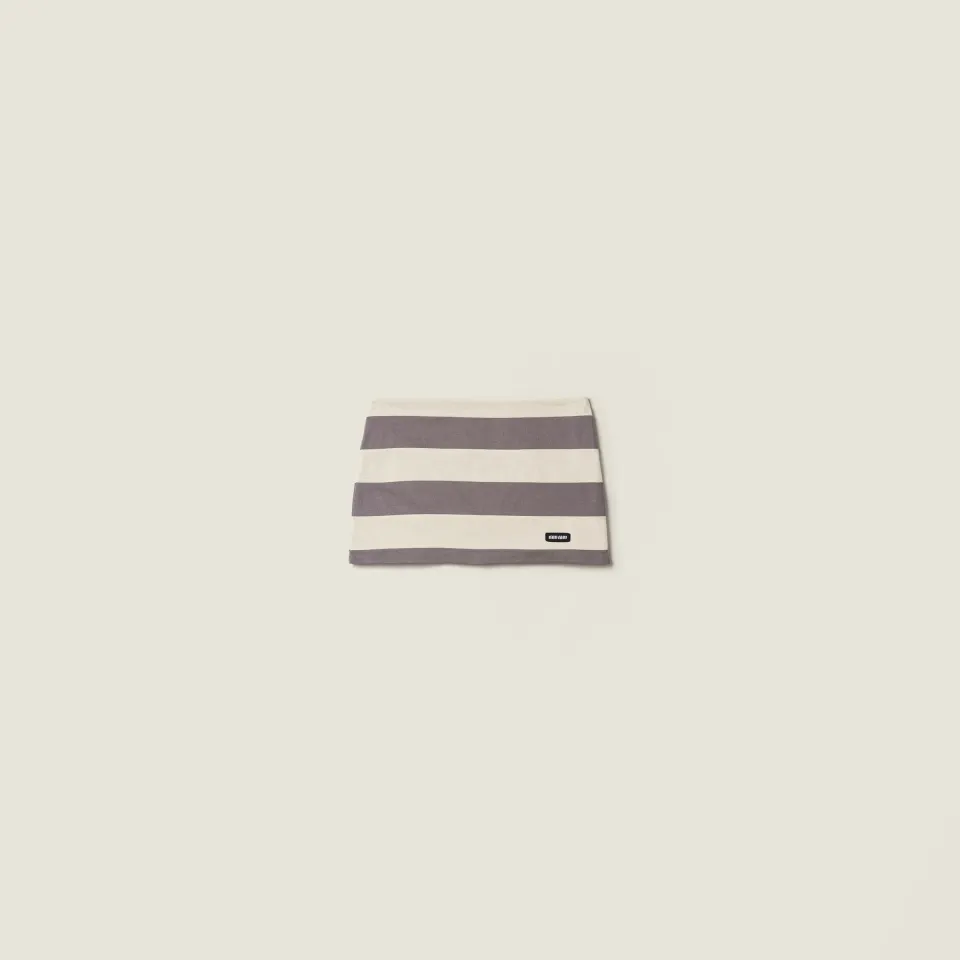 Striped jersey miniskirt