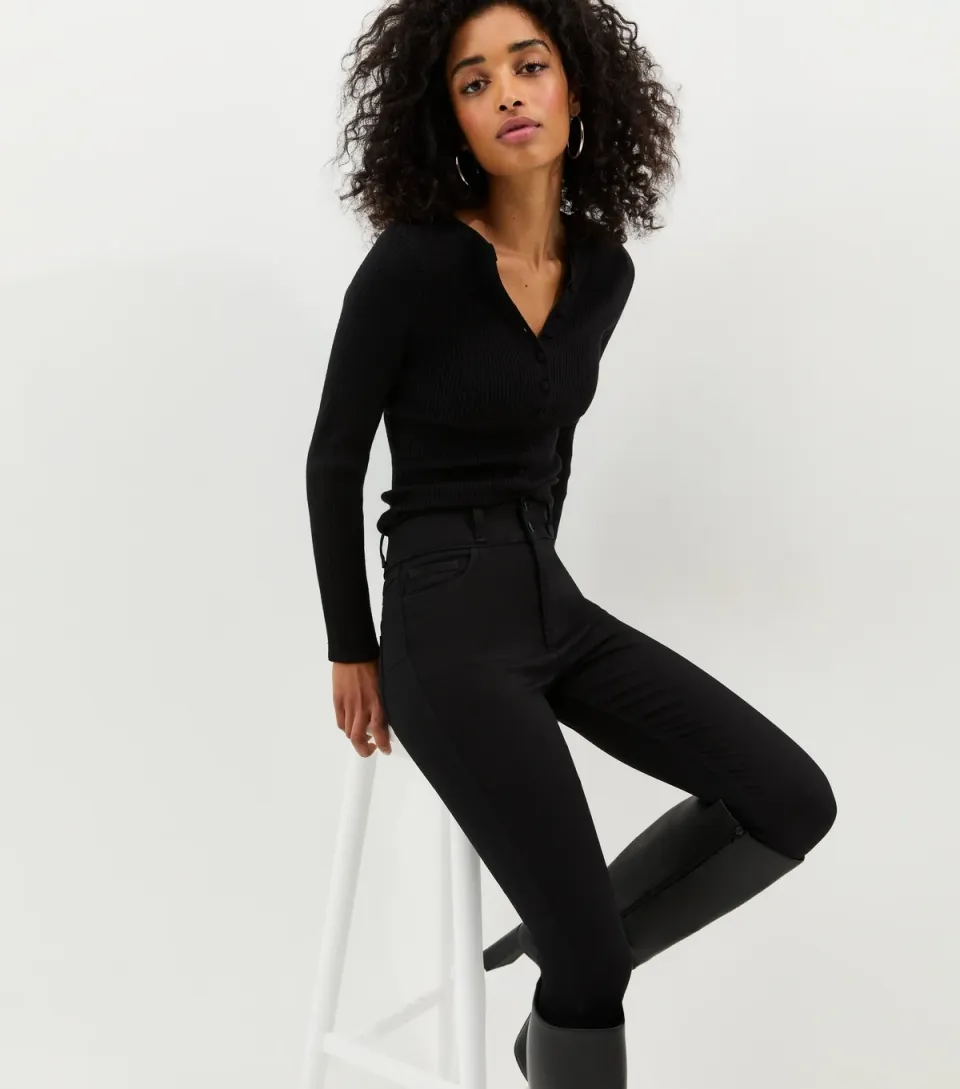 Women's Dark Blue High Waist Yazmin Skinny Jeans
