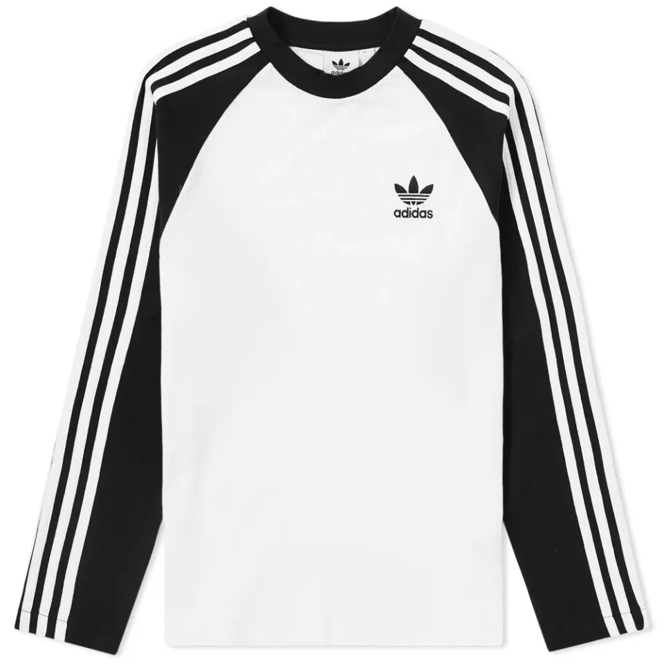 Long Sleeve 3 Stripe Pique Tee