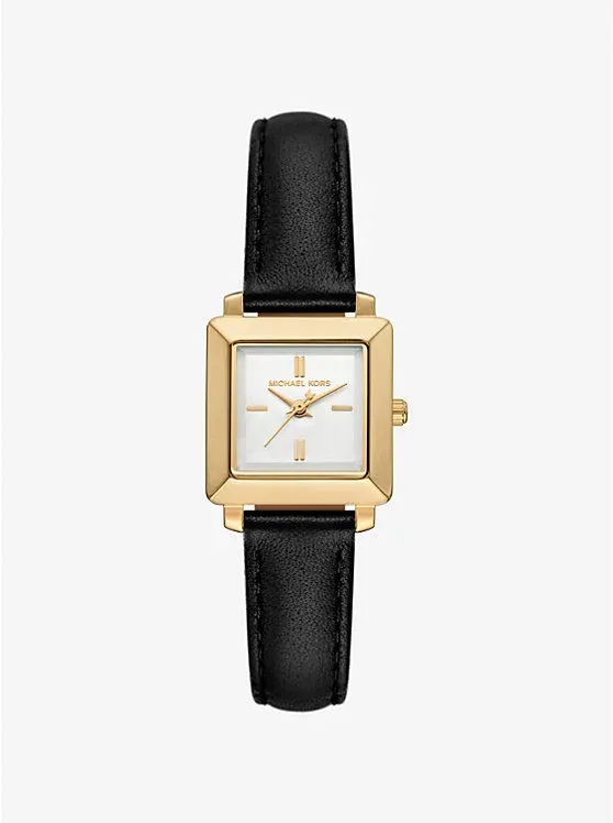 Mini Gwynn Gold-Tone and Leather Watch