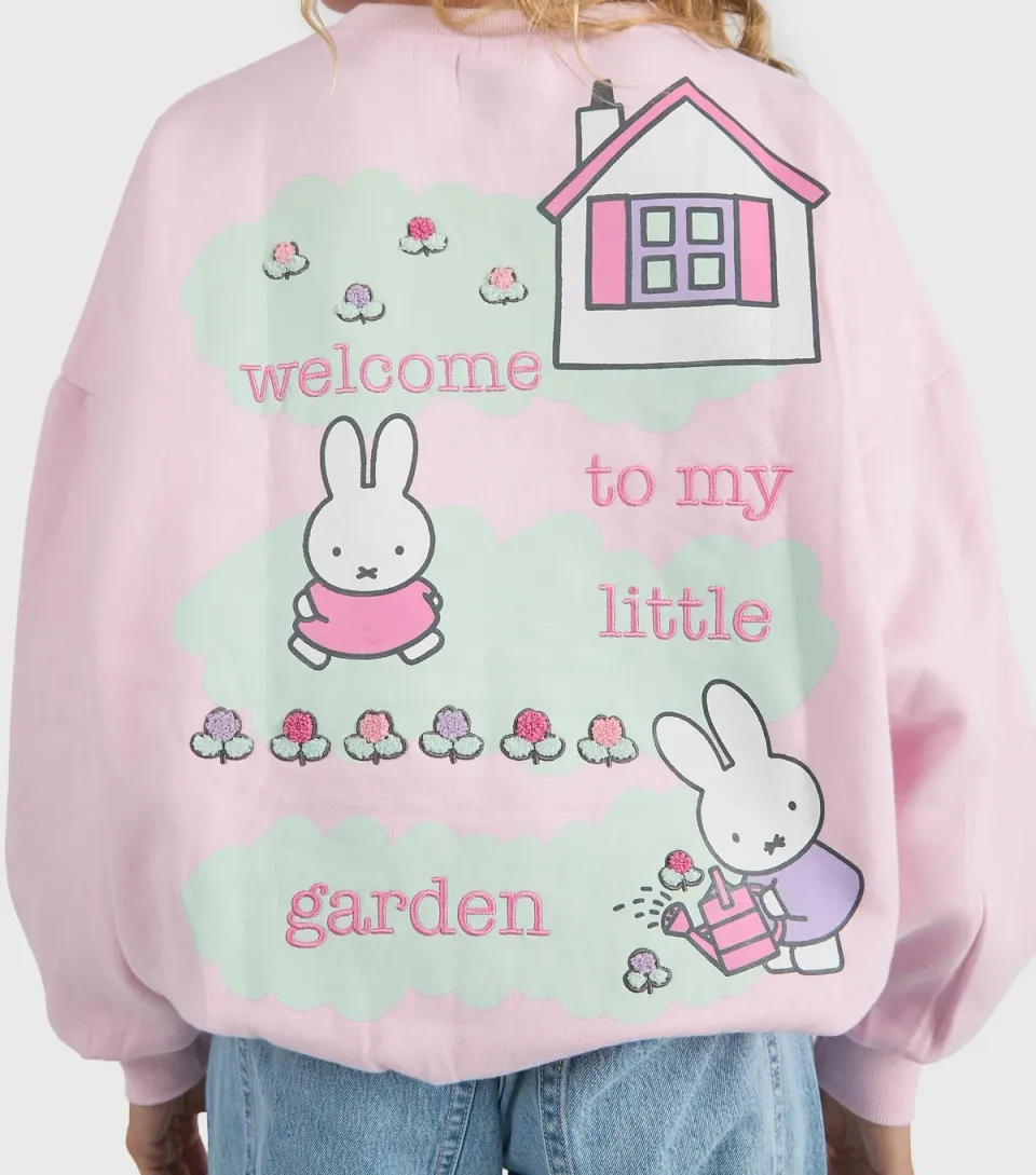 Women's Pink Miffy Little Garden Sweatshirt