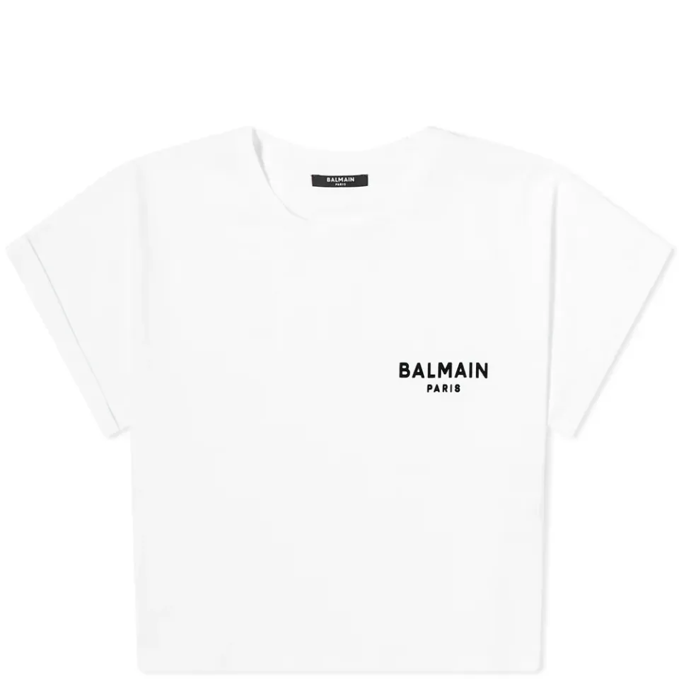 Flock Logo Crop T-Shirt