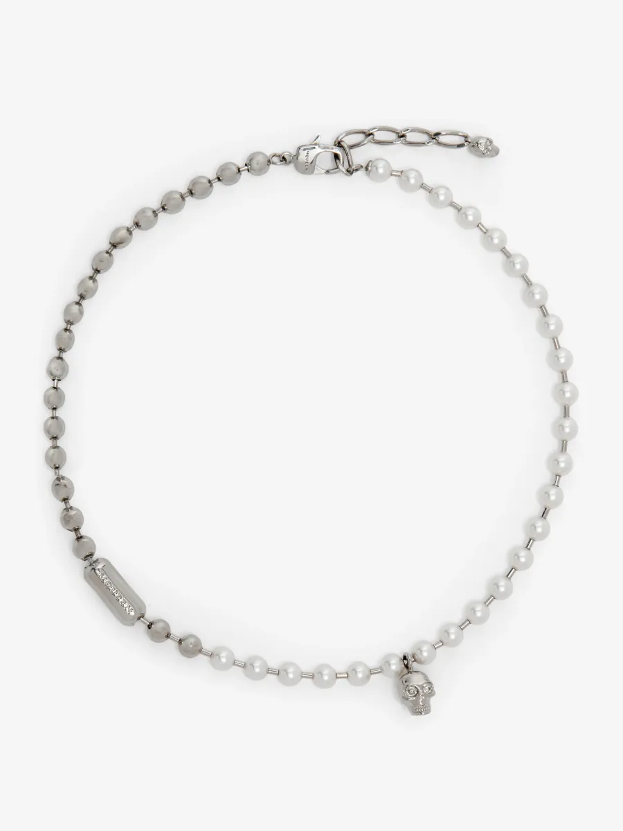 Skull & Pearl Necklace