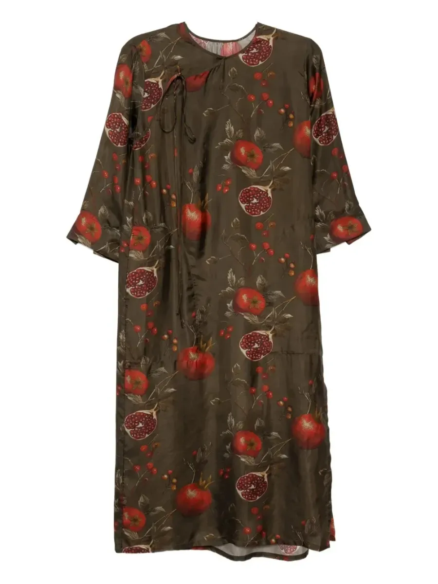 Women's agina dress Brown/red