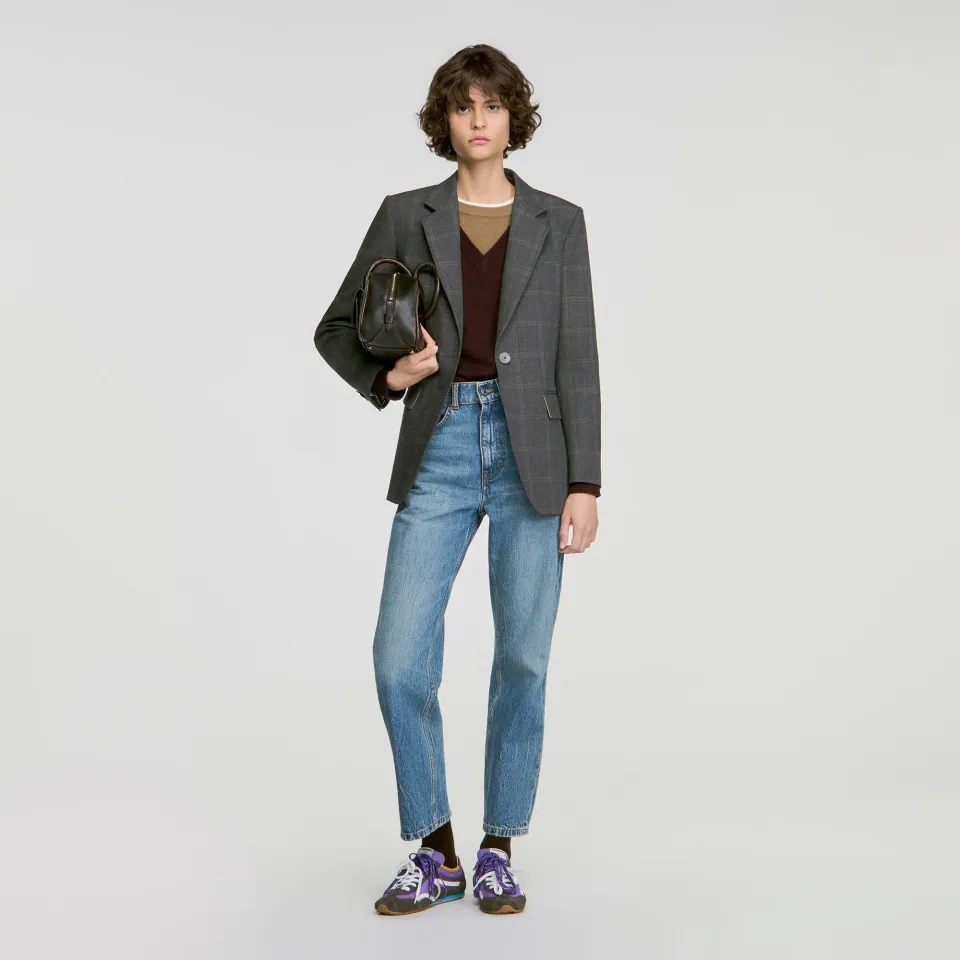 Check tailored jacket