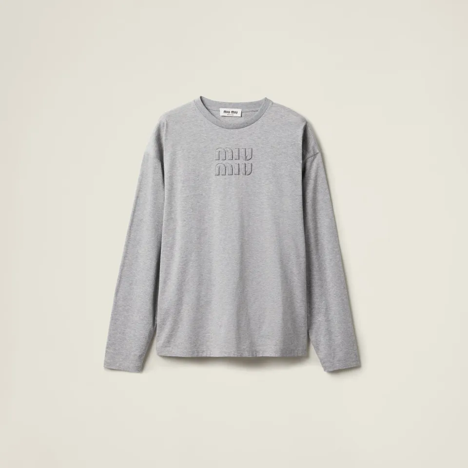 Cotton T-shirt with embroidered logo