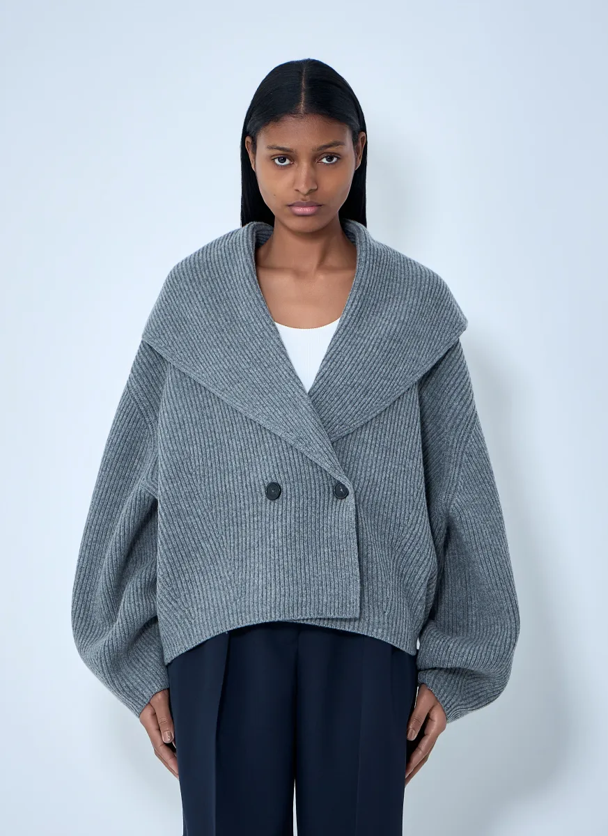 Ribbed Wool Cardigan