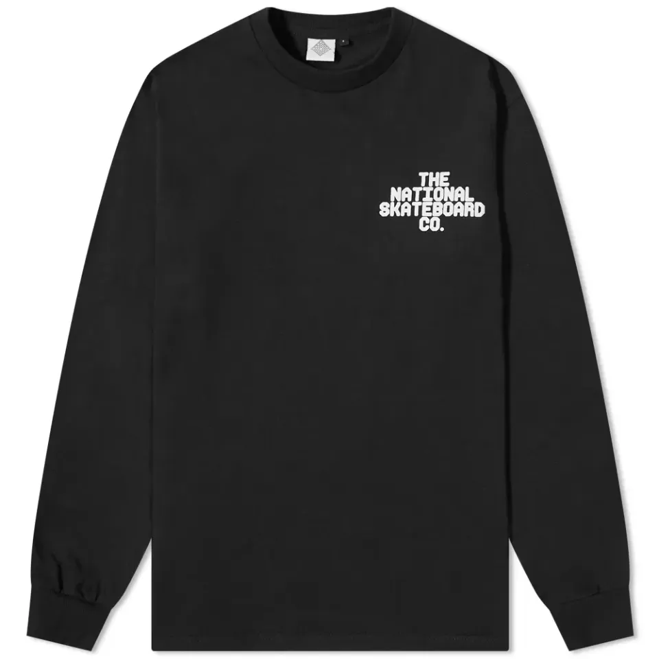 The National Skateboard Co. Long Sleeve Block Logo T-Shirt