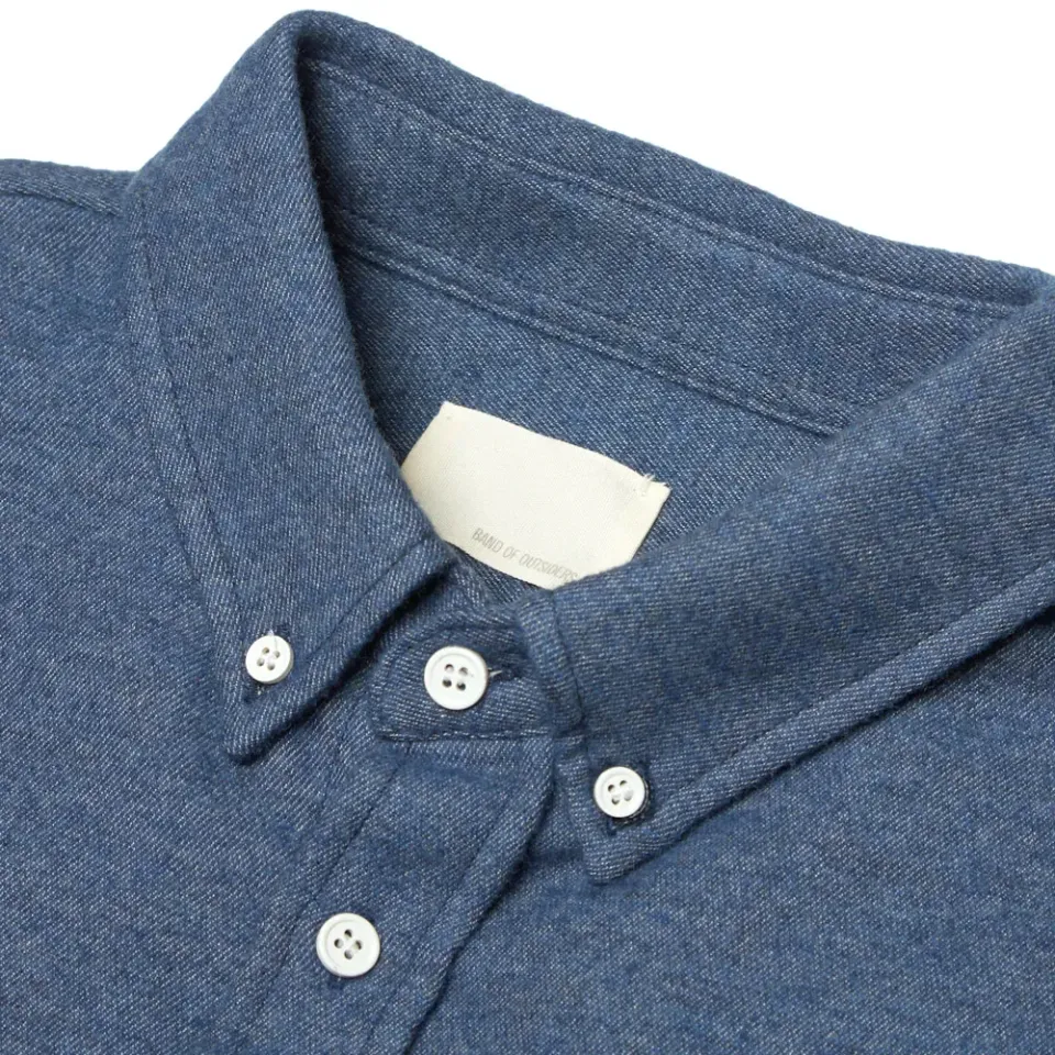 Contrast Pocket Heavy Wool Shirt