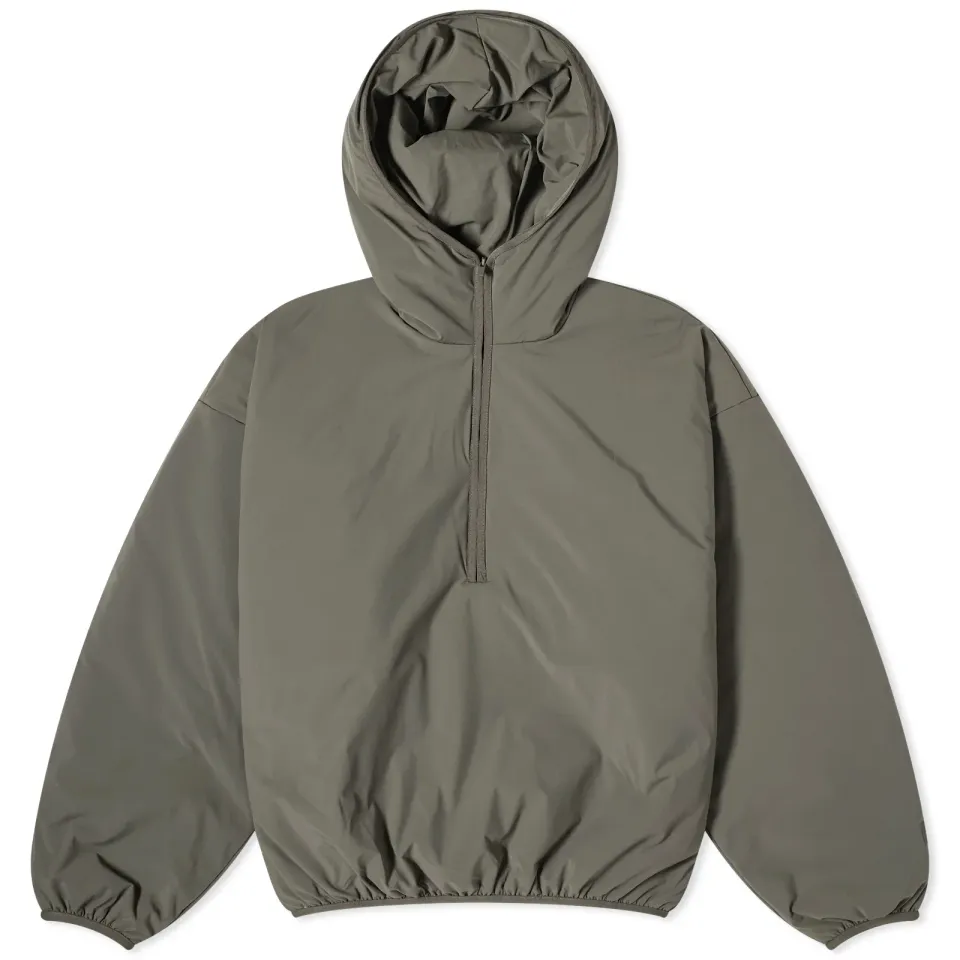 Spring Nylon Filled Half Zip Hoodie