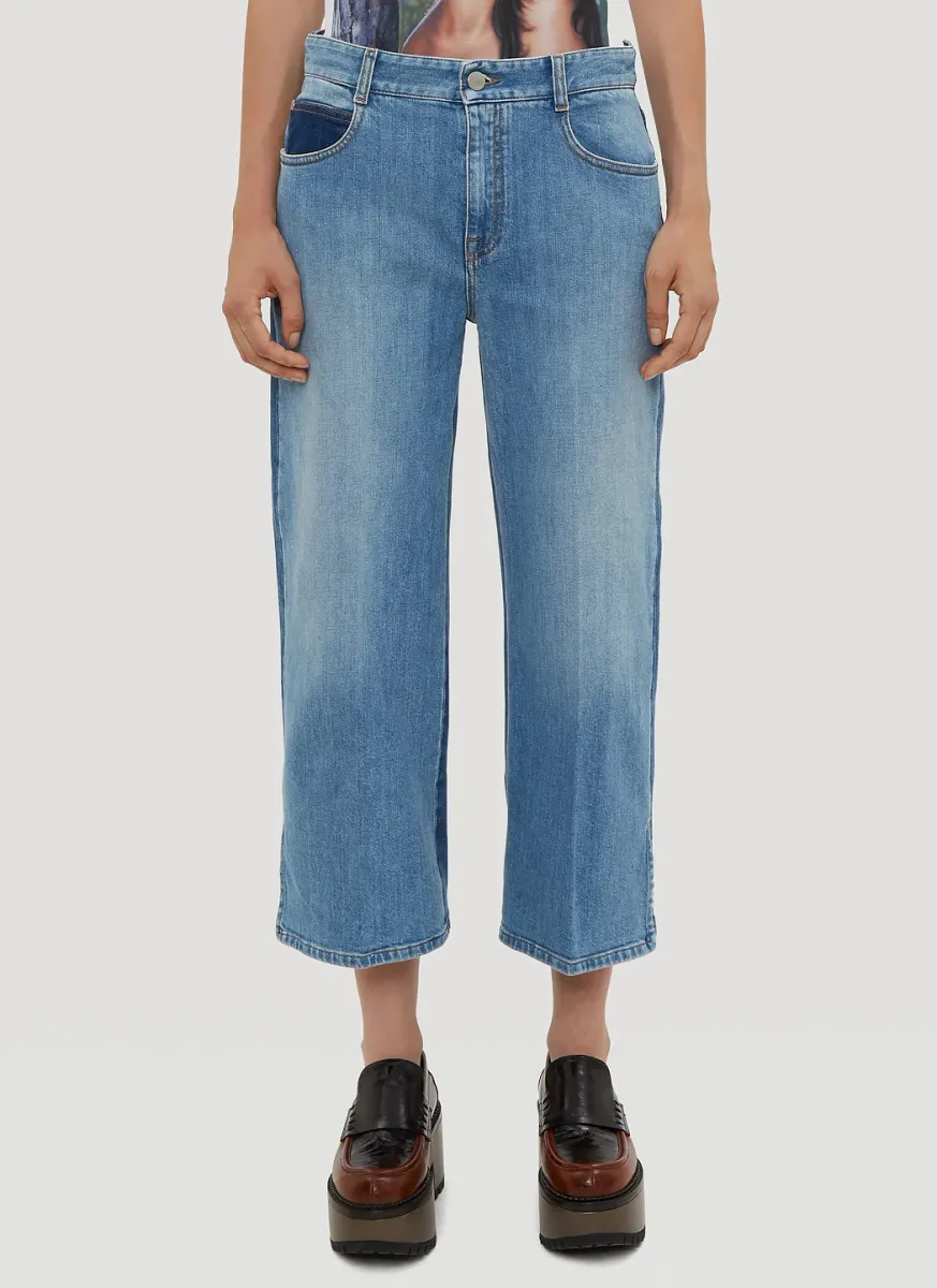 Cropped Panel Jeans