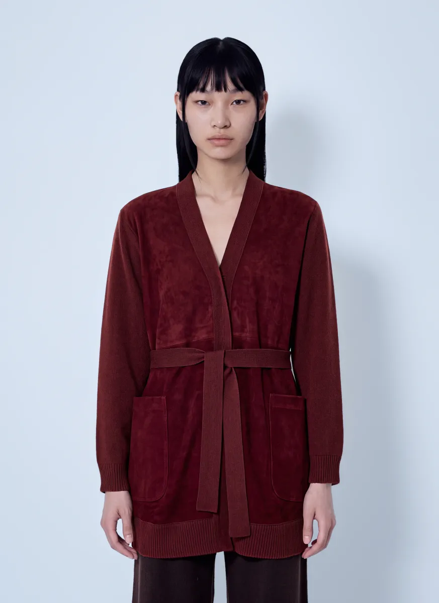 Belted Cardigan with Patch Pockets