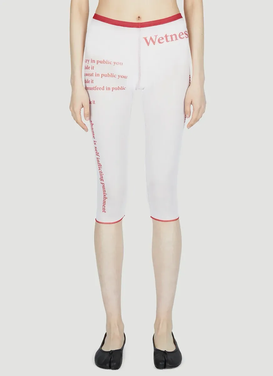 Wet Script Biker Shorts