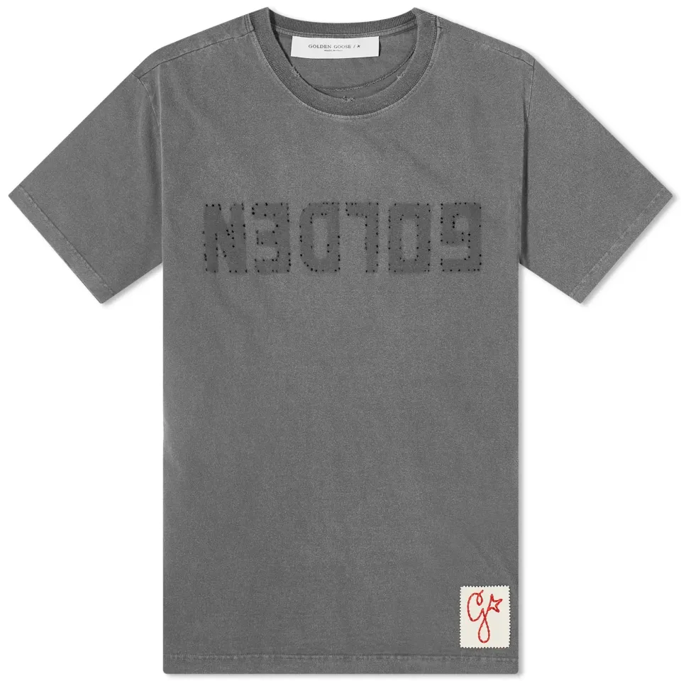 Golden Distressed Logo T-Shirt