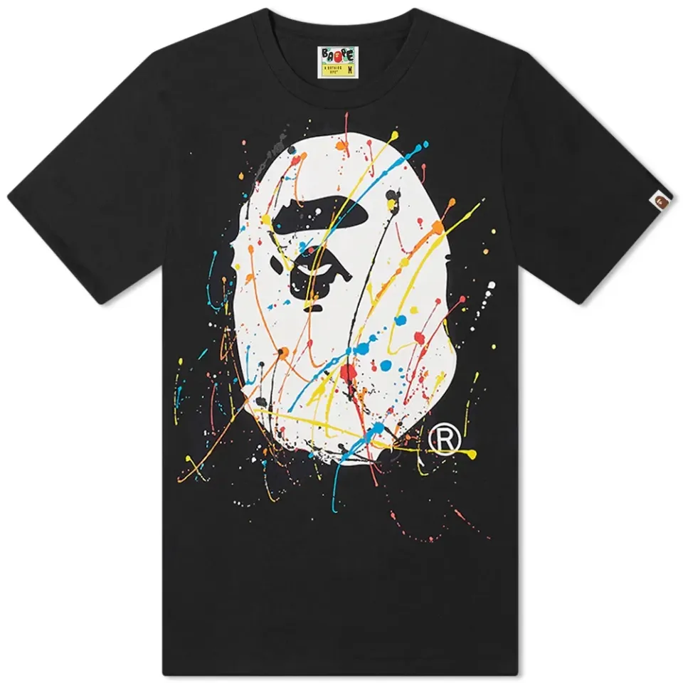 Paint Splatter Ape Head Tee