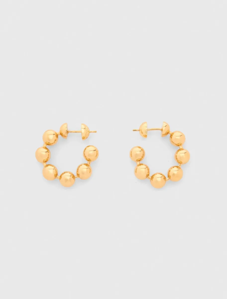 Sphere hoop earrings