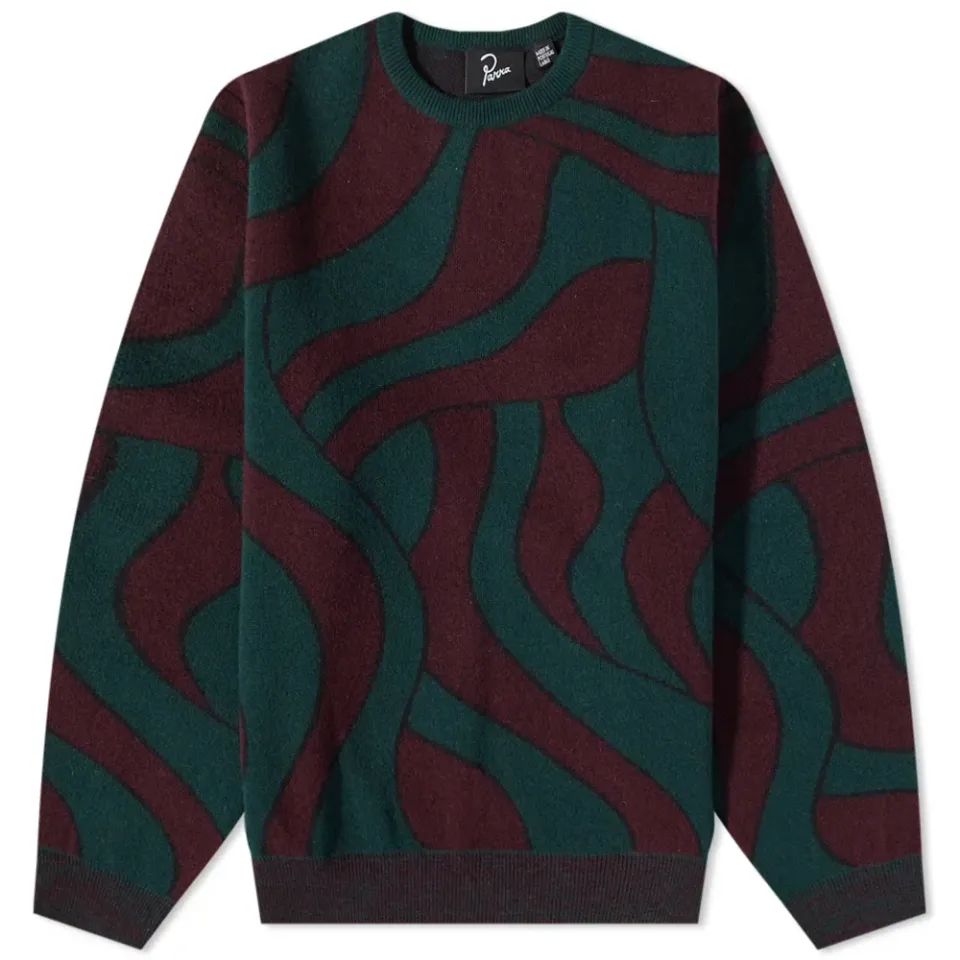 Distorted Waves Crew Knit