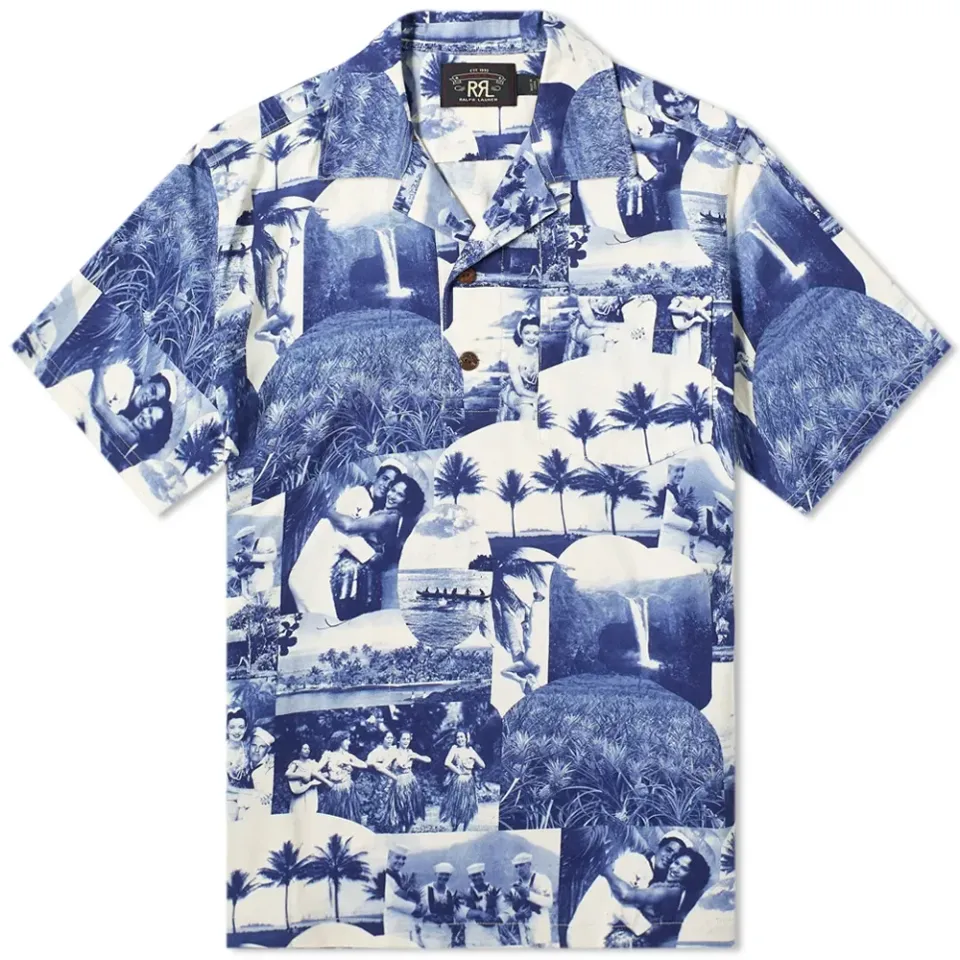 Postacrd Print Vacation Shirt