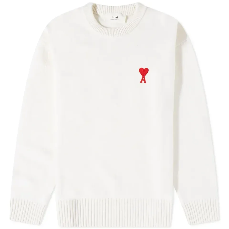 AMI Small A Heart Crew Knit