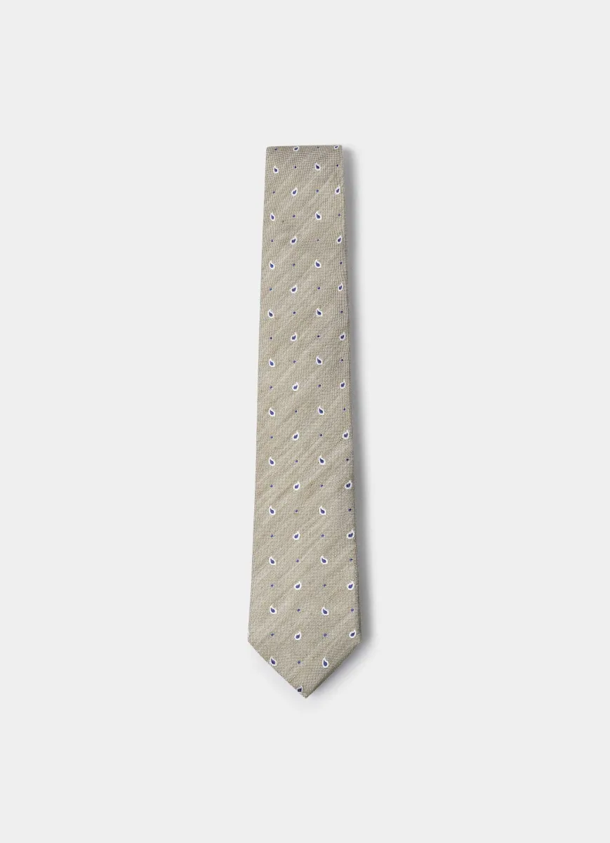 Paisley Silk Linen Tie