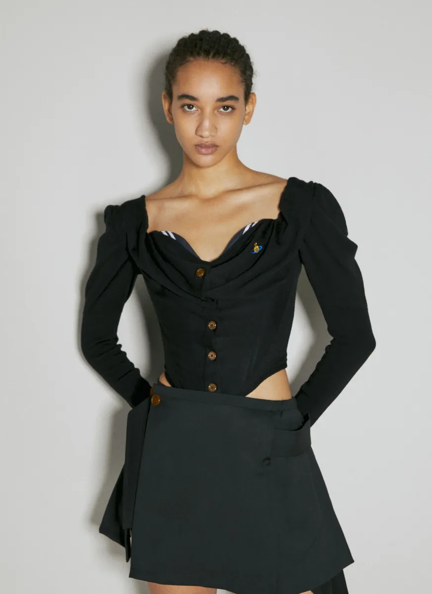 Bea Corset Wool Cardigan