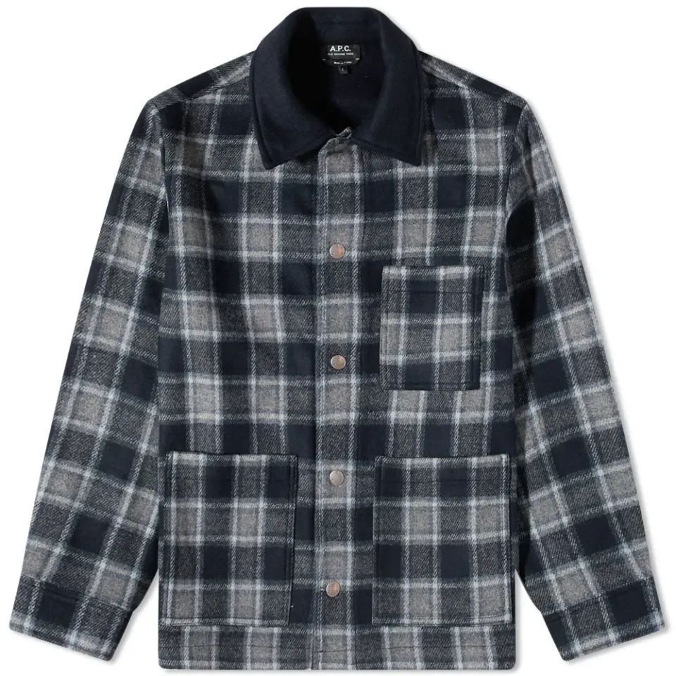 A.P.C. New Emile Check Wool Work Jacket