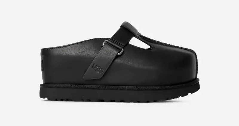Goldenstar Hi Clog for Women, Leather/Polyester