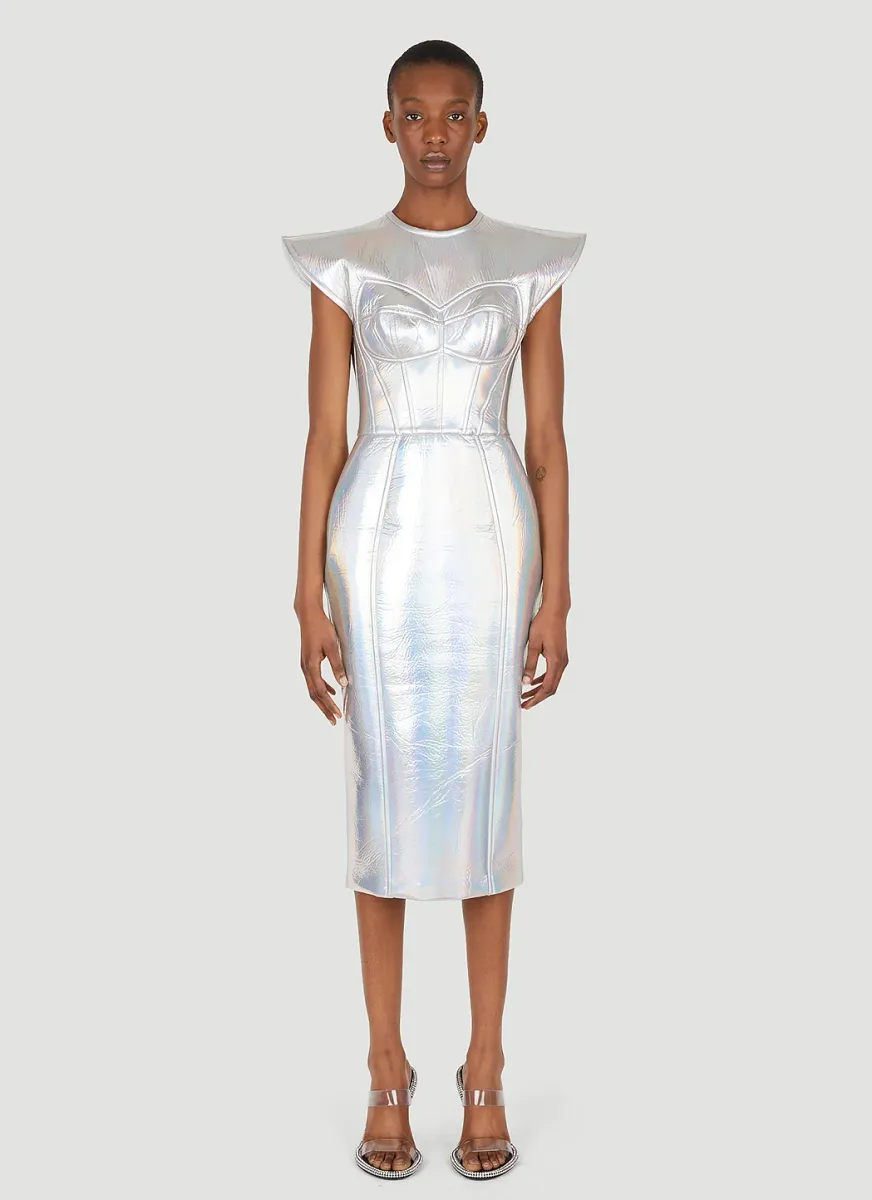 Metallic Bustier Dress