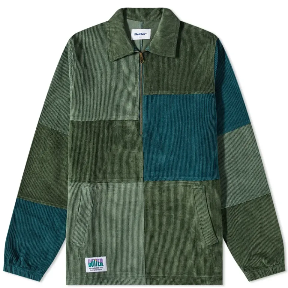 Cord Patchwork Pullover Jacket