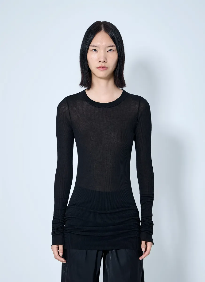 Long Sleeve Sheer Knit Top