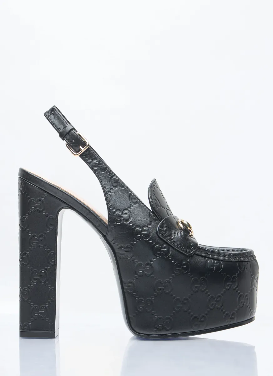 Horsebit Slingback Platforms