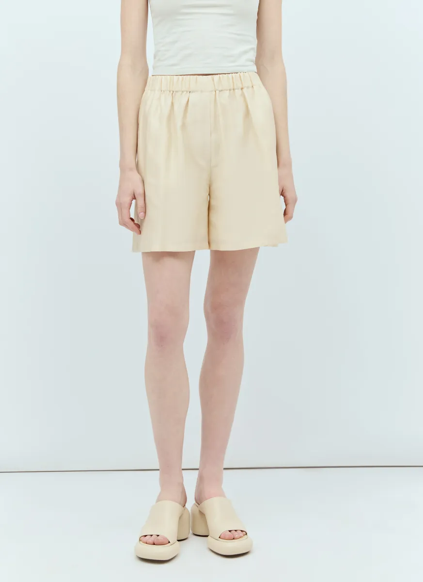 Monogram Embroidery Shorts