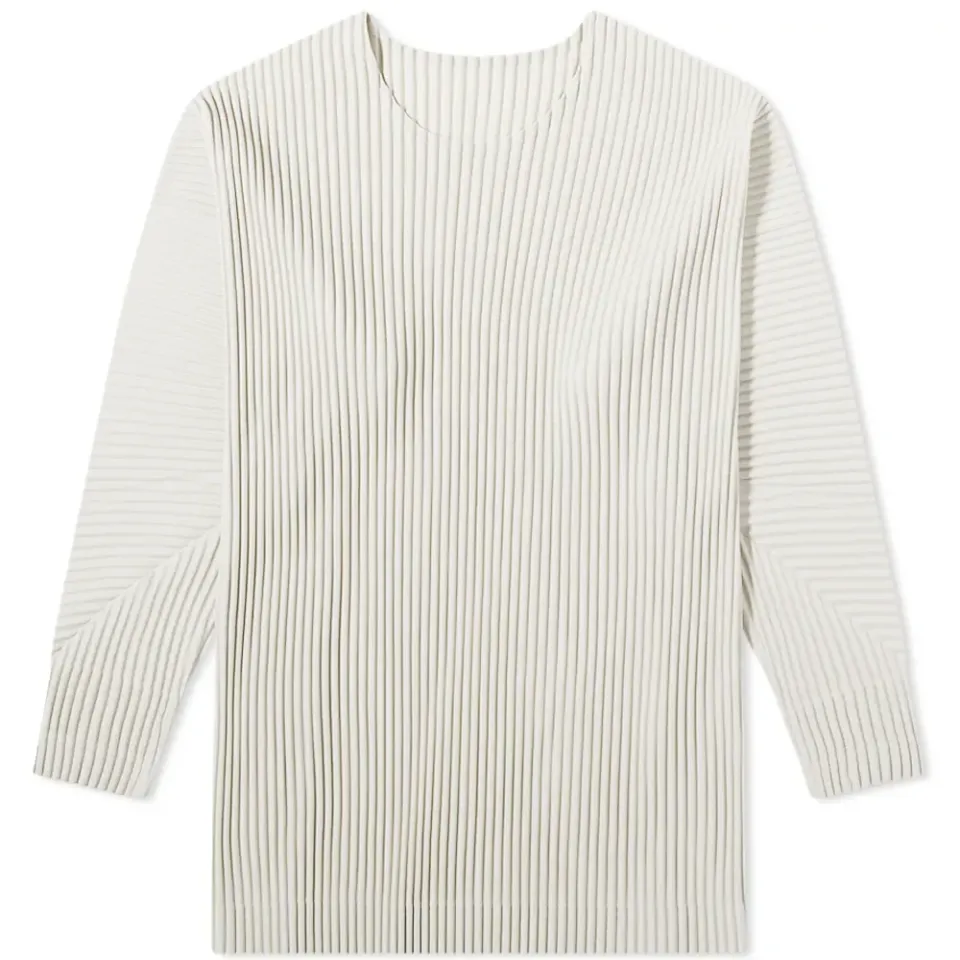 Pleated Crew Sweatshirt