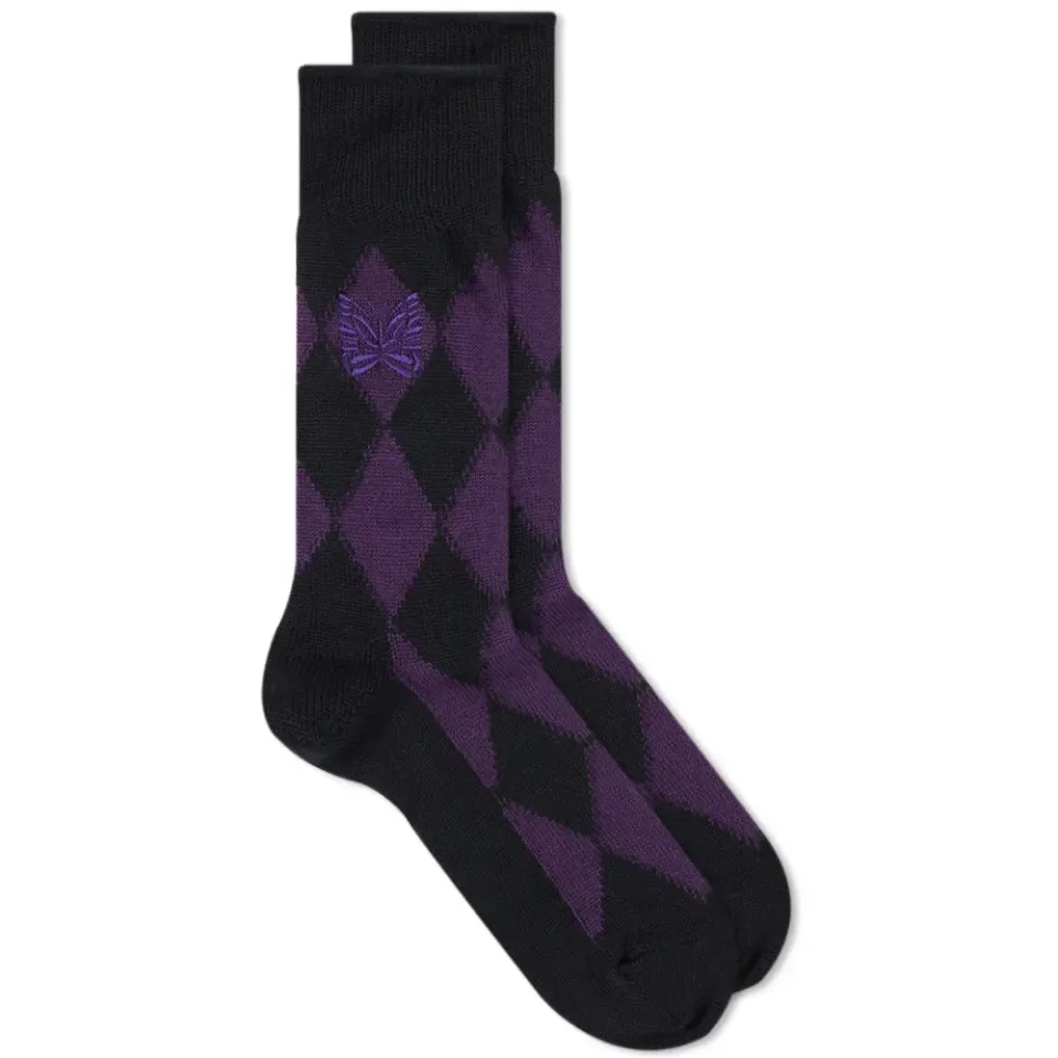 Argyle Jacquard Wool Socks