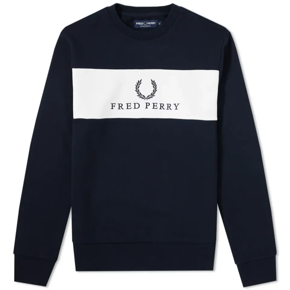 Fred Perry Panel Embroidered Sweat