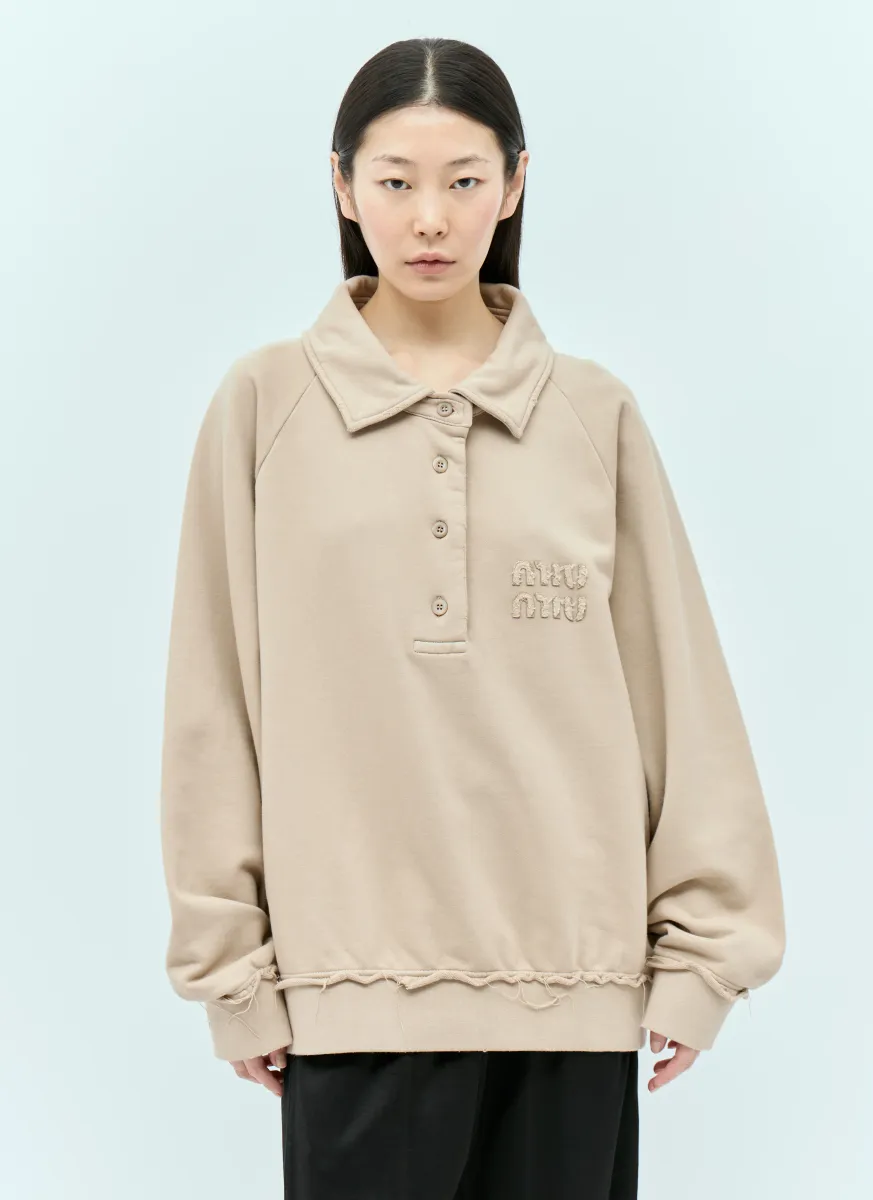Logo Patch Polo Sweatshirt
