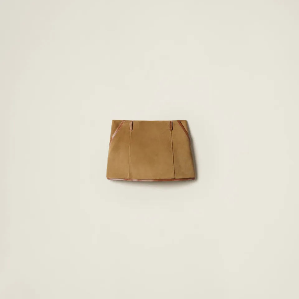 Suede skirt