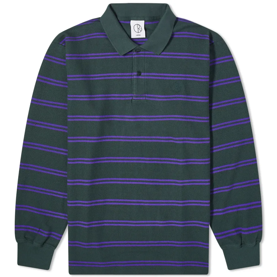 Polar Skate Co. Long Sleeve Stripe Polo