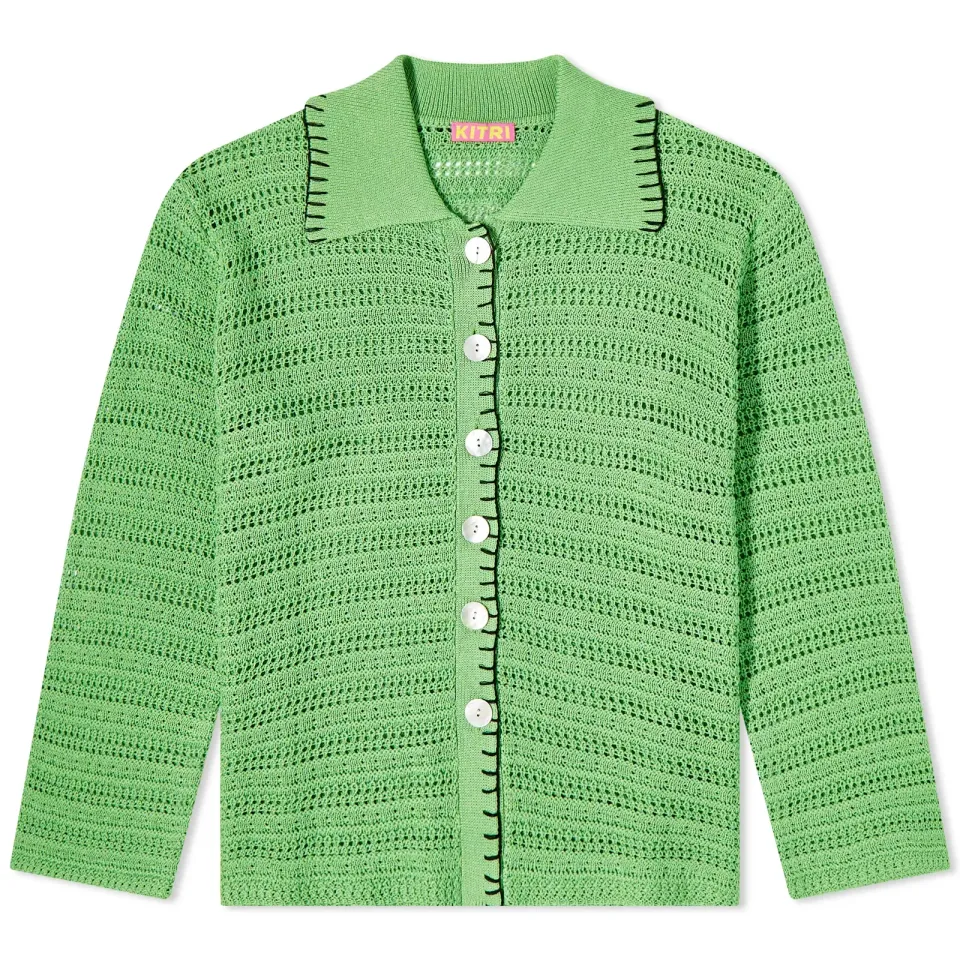 Gaia Green Knit Cardigan