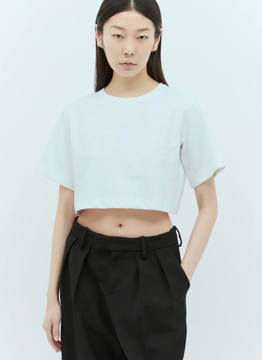 Logo Applique Crop Top
