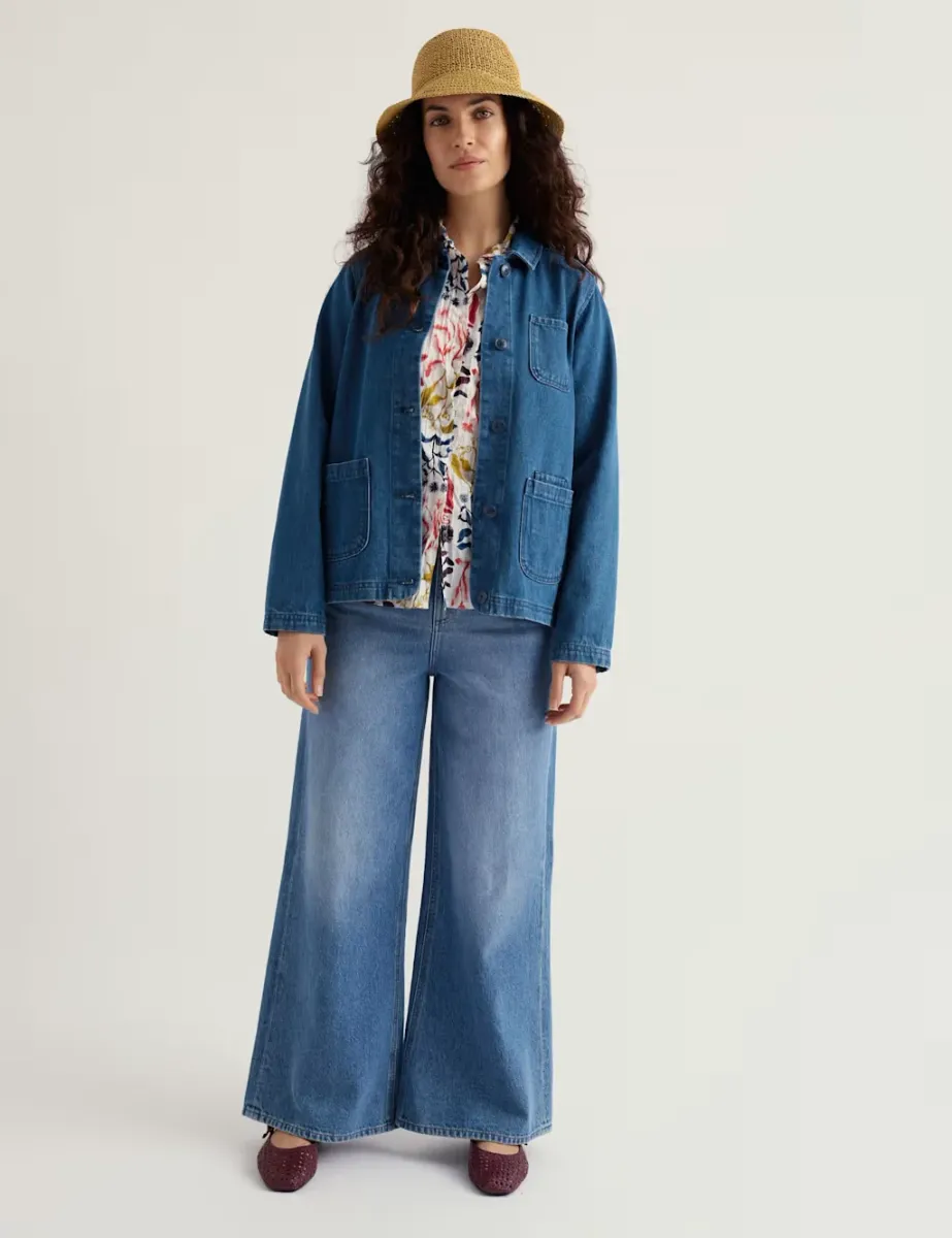 Denim Collared Jacket Denim