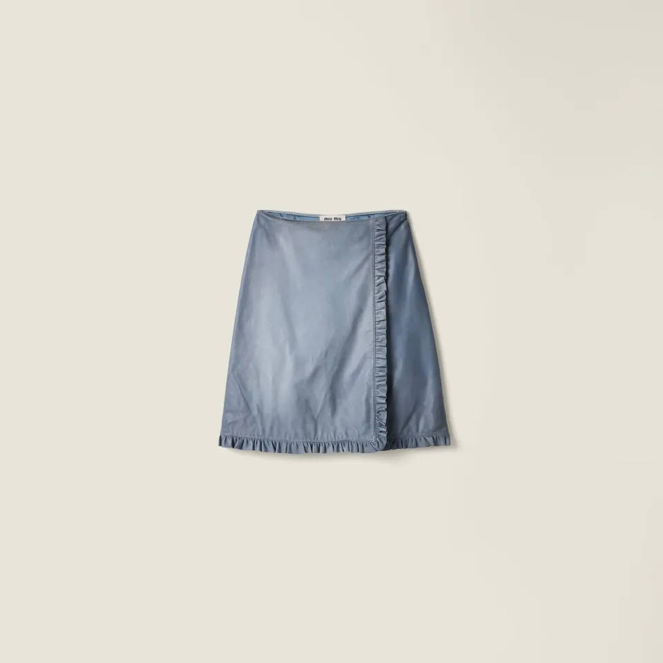 Nappa leather skirt